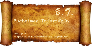 Bucheimer Trisztán névjegykártya